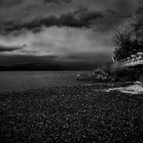 Plage des Mouettes - en infrarouge - Évian-les-Bains - Haute-Savoie - France Plage des Mouettes - en infrarouge - Évian-les-Bains - Haute-Savoie - France